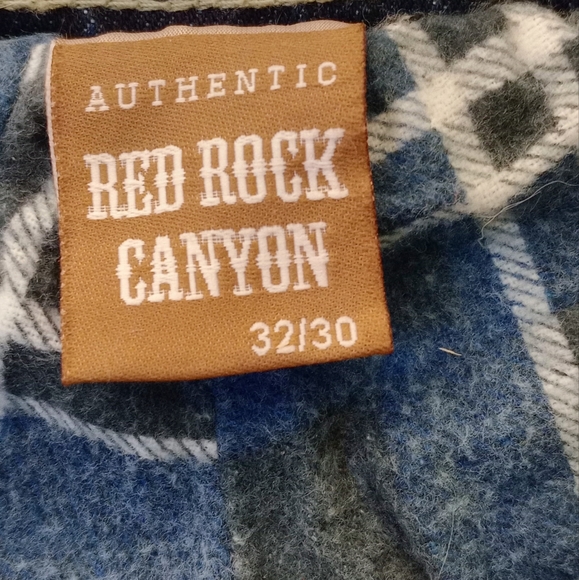 RED ROCK CANYON FLANNEL LINED JEANS, SIZE 32X30 - Picture 4 of 11